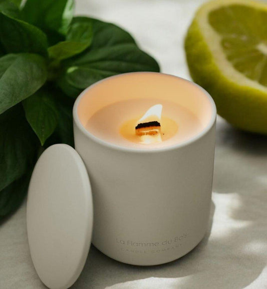 Cool Citrus Basil Soy Candle - La Flamme du Bois